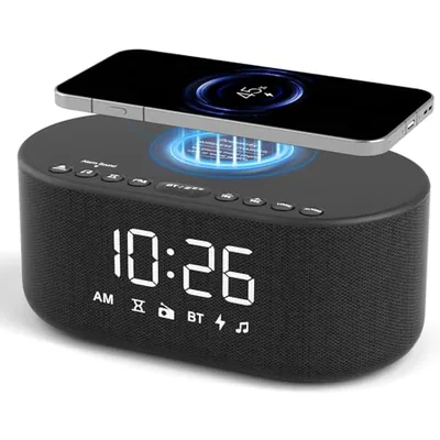 Clock Radio with Wireless Charging & Bluetooth