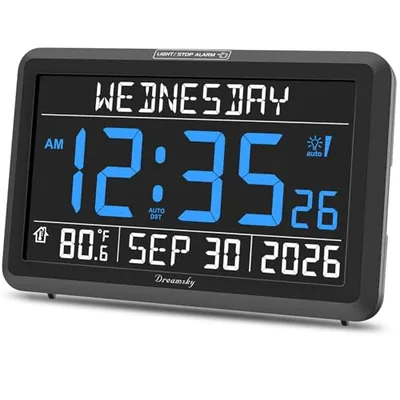 Digital Calendar Day Clock